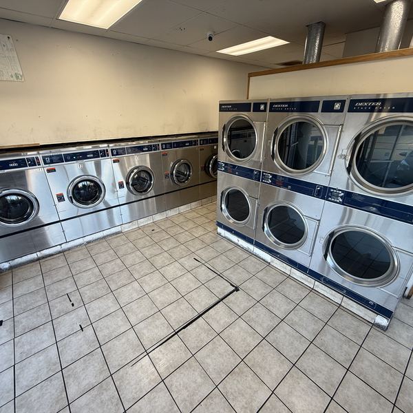 6-load washers and stacked dryers