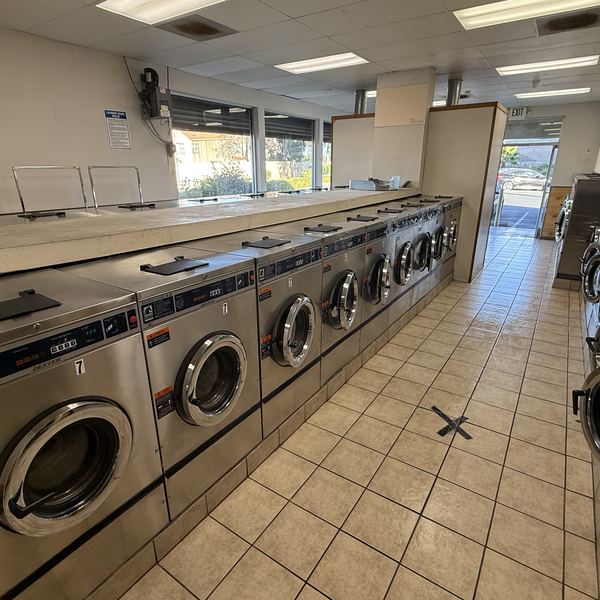 Row of front-load washers